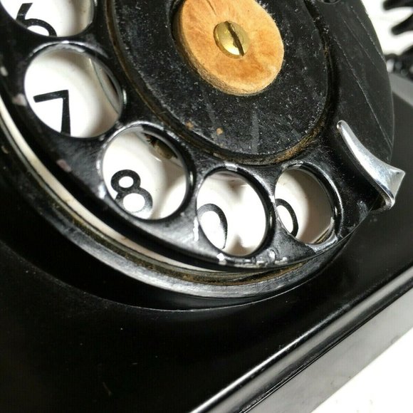 Vtg Black Rotary Desk Phone The North Electric MFG Co-Plug NOT Modern Connection - Picture 8 of 12